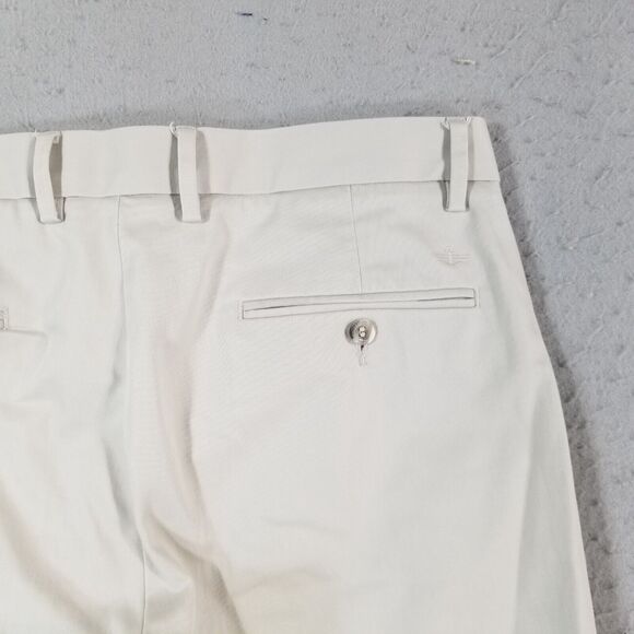 Dockers khaki chino pants men's 34x25 beige cotton Flex stretch preppy retro - Picture 9 of 11